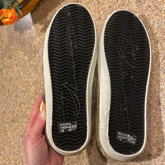 Vintage Havana Fuzzy Camouflage Multi Slip On Sneaker Shoes 7.5 - Picture 11 of 17